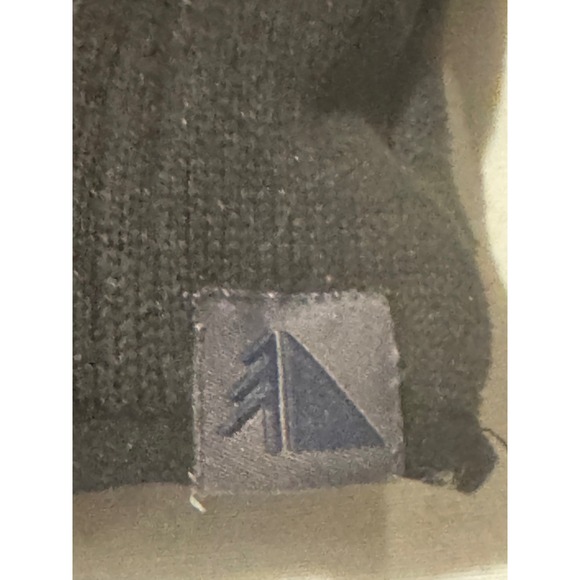 L.L. BEAN Women Small Black Fleece Pullover 1/4‎ Snap Logo Kangaroo Pocket - Picture 5 of 11